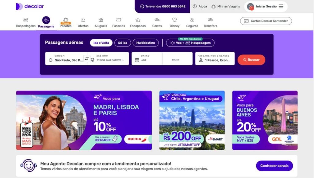 Como Encontrar Passagens Aéreas Baratas na Decolar.